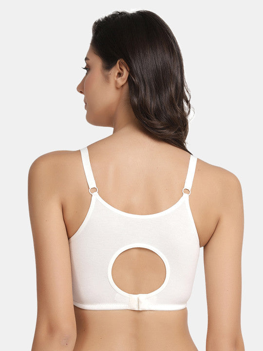 Inner Sense White Solid Non-Wired Non Padded Maternity Bra