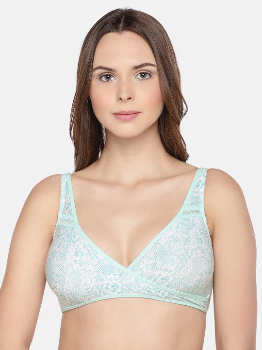 Inner Sense Pack of 3 Blue Printed Non-Wired Non Padded Maternity Bras