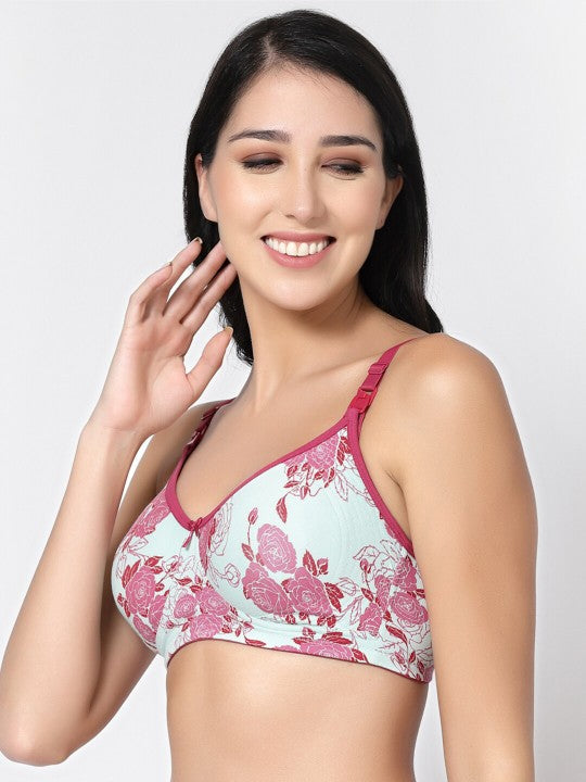 Inner Sense Floral Printed Anti Odour Full Coverage Maternity Bra