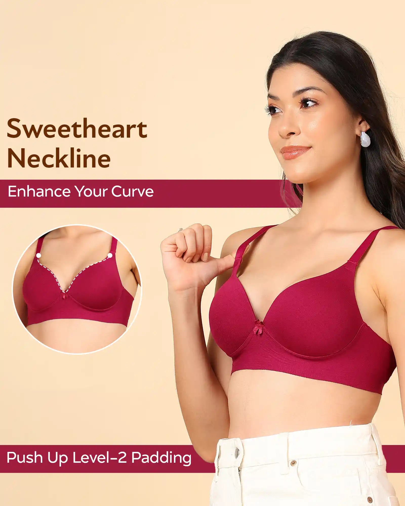Tweens Invisi-Fit Cotton Bonded Seamless Maximiser Bra (TW-SB-97015)