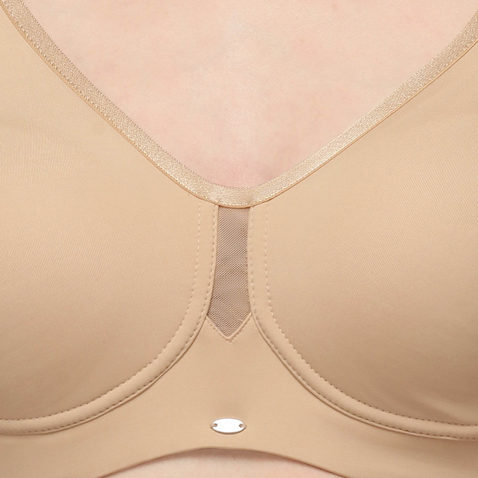 SOIE Women's Full Coverage Minimizer Bra - Non-Padded, Non-Wired for Ultimate Comfort & Slimming Effect