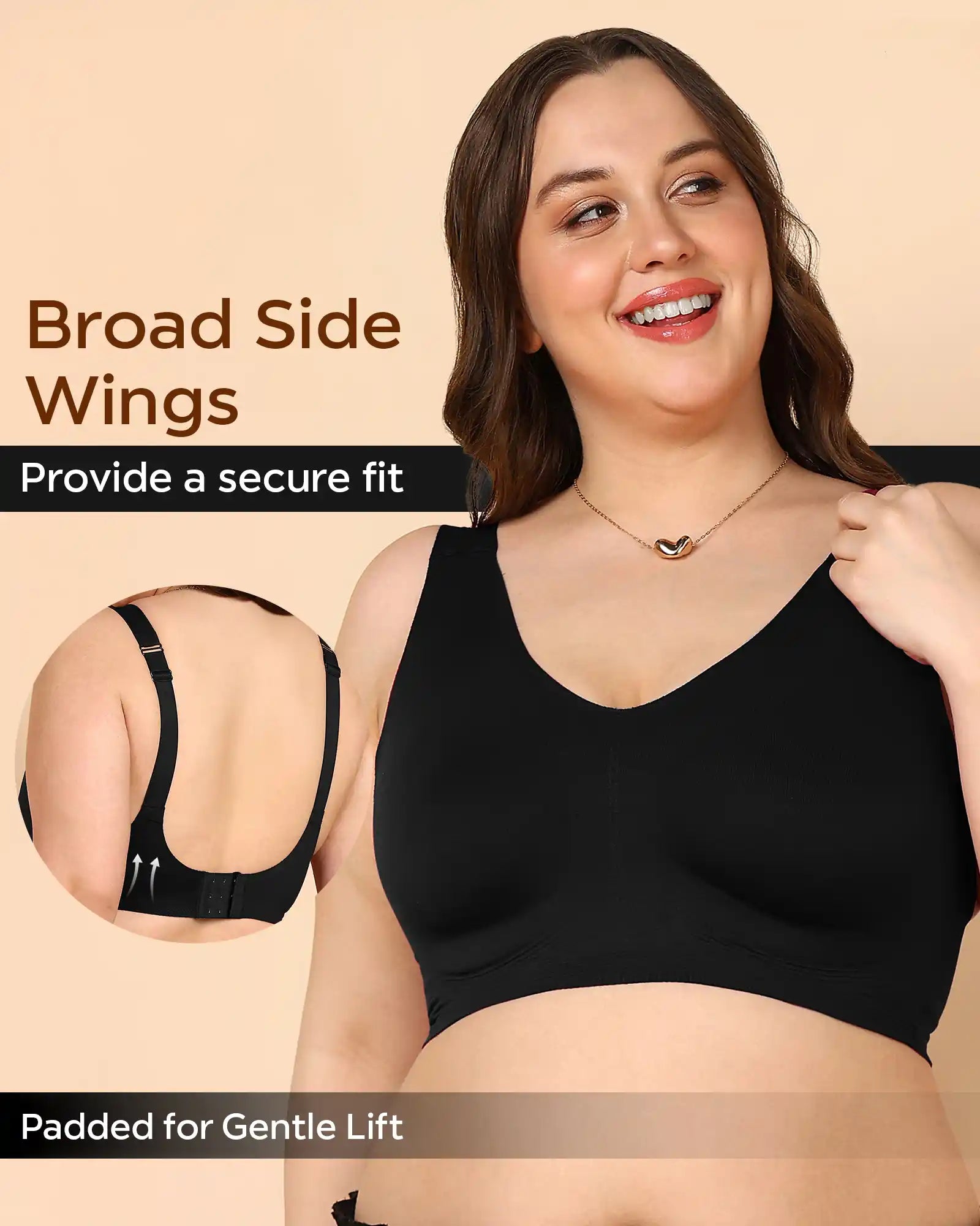 Tweens Invisi-Fit Cotton Fabric Plus-Size Lightly Padded Bra(TW-SB-918)