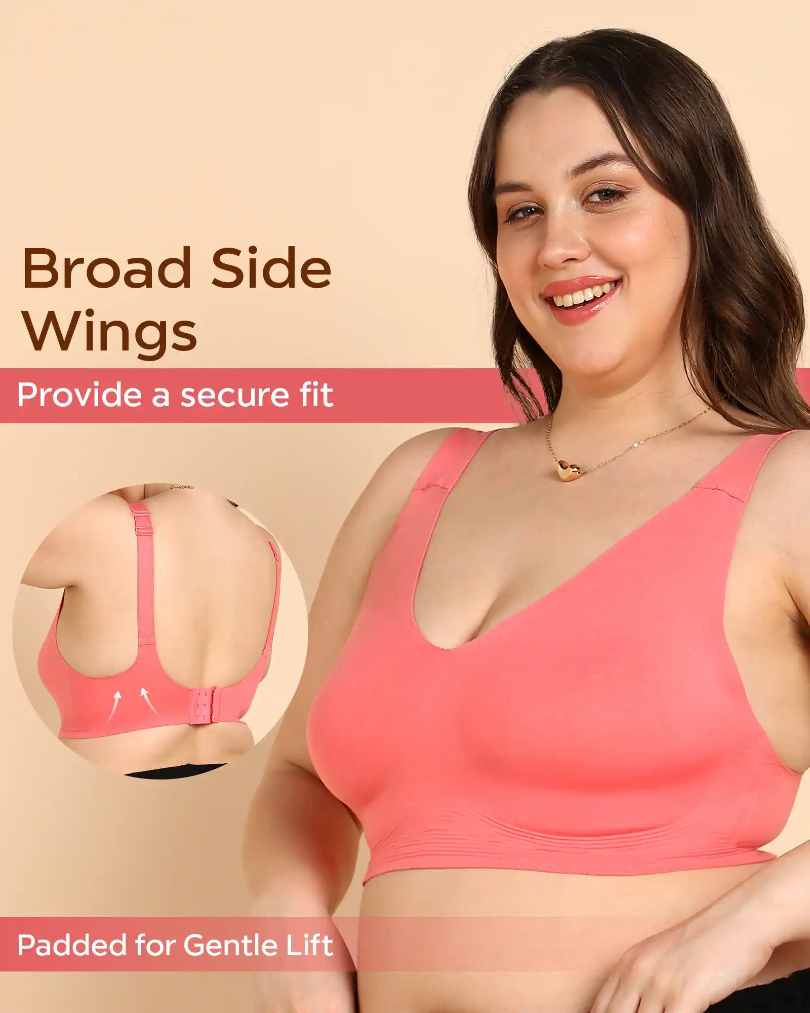 Tweens Invisi-Fit Cotton Fabric Plus-Size Lightly Padded Bra(TW-SB-918)