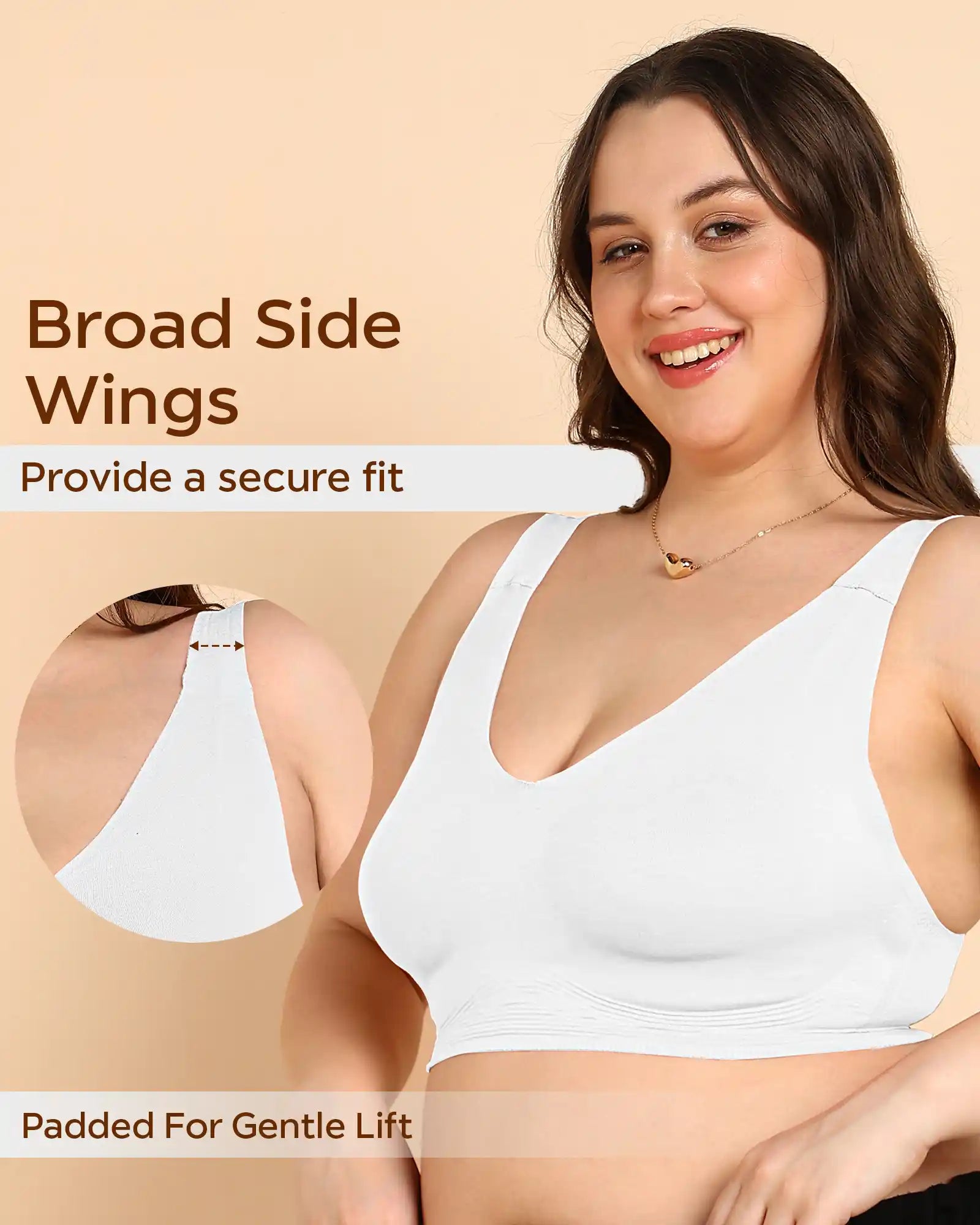 Tweens Invisi-Fit Cotton Fabric Plus-Size Lightly Padded Bra(TW-SB-918)