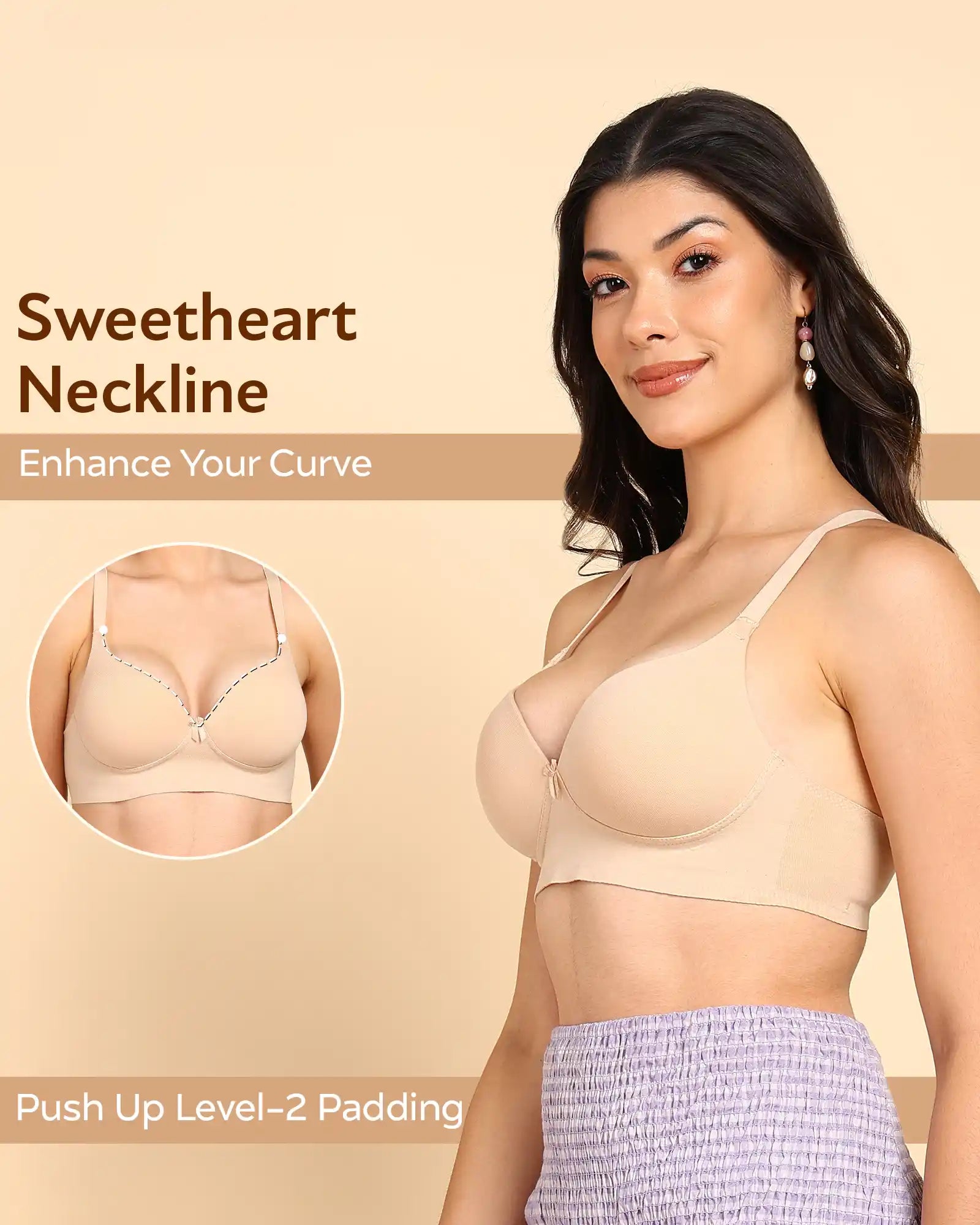 Tweens Invisi-Fit Cotton Bonded Seamless Maximiser Bra (TW-SB-97015)