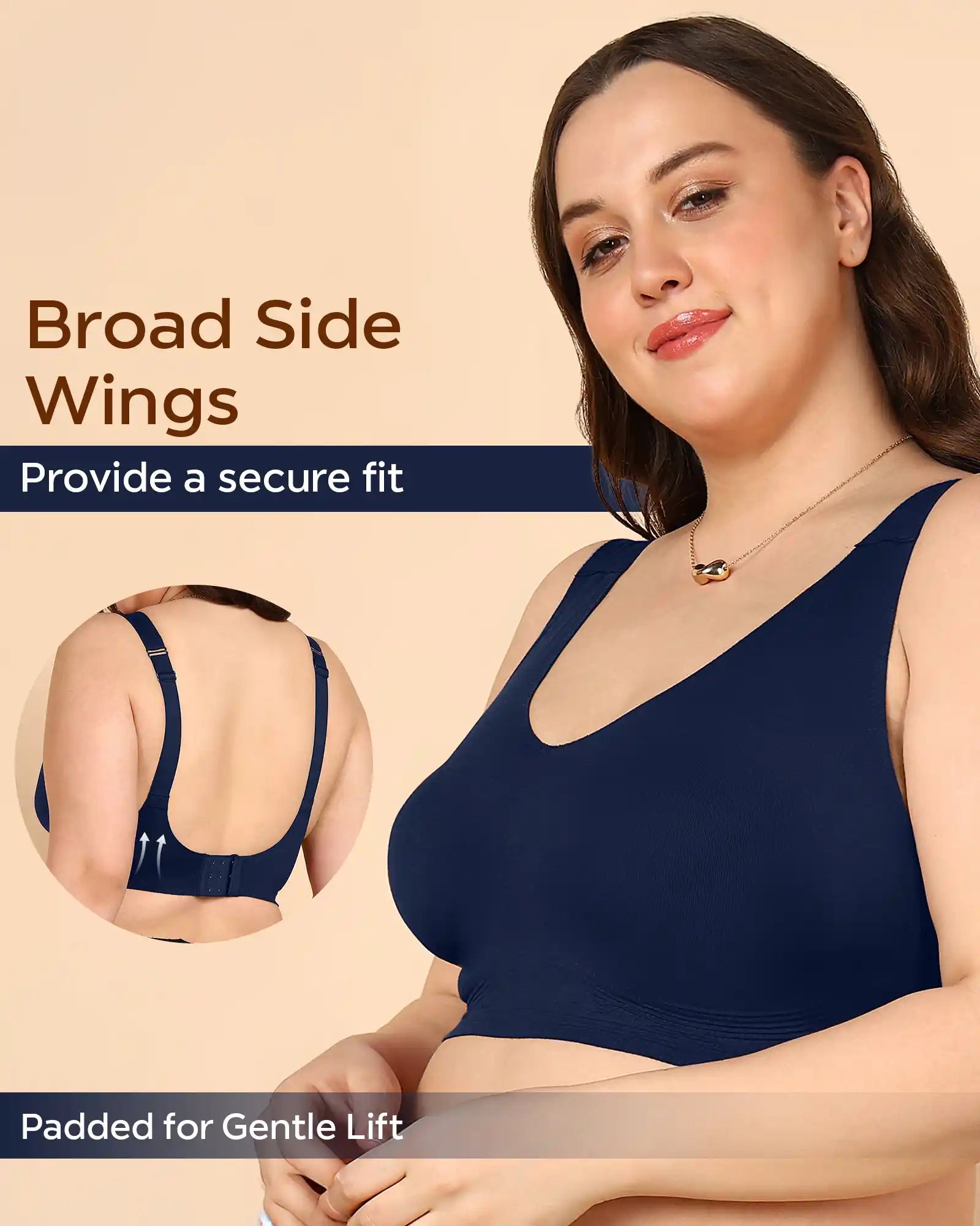 Tweens Invisi-Fit Cotton Fabric Plus-Size Lightly Padded Bra(TW-SB-918)