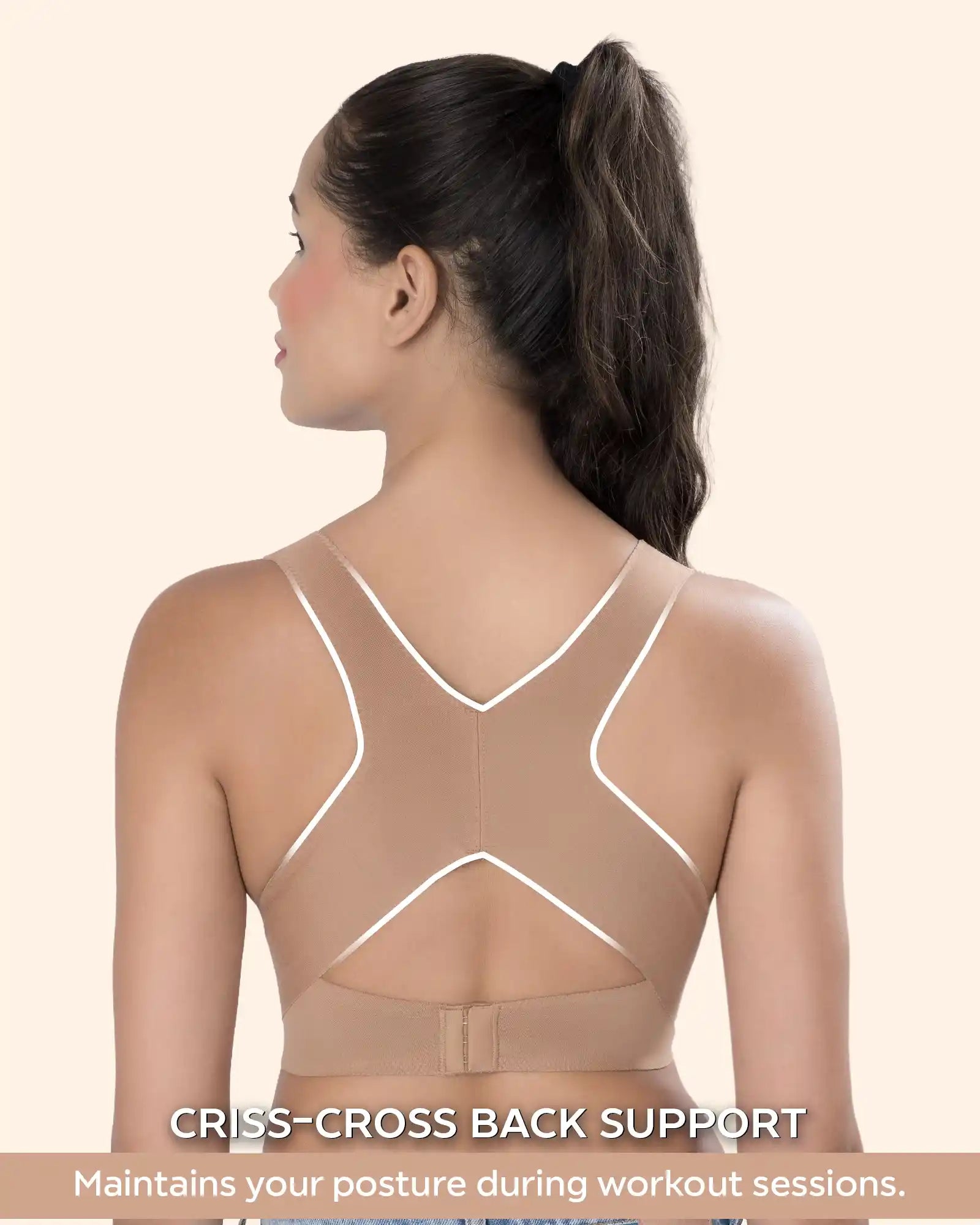 Tweens Invisi-Fit Cotton Seamless Non-Padded Gym Bra - Perfect for Yoga & Low-Impact Workouts