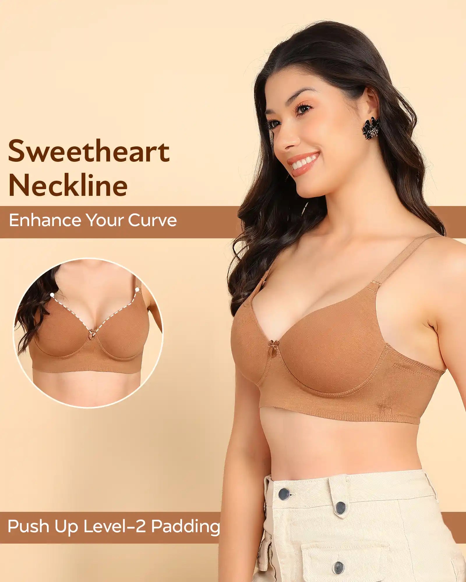 Tweens Invisi-Fit Cotton Bonded Seamless Maximiser Bra (TW-SB-97015)