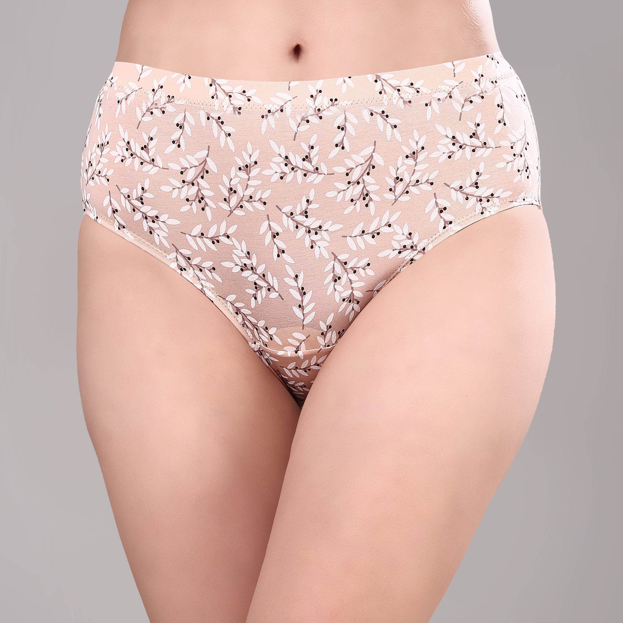 Premium High Rise Full Coverage Printed Stretch Cotton Hipster Panty - Pack of 3 for Ultimate Comfort & Style