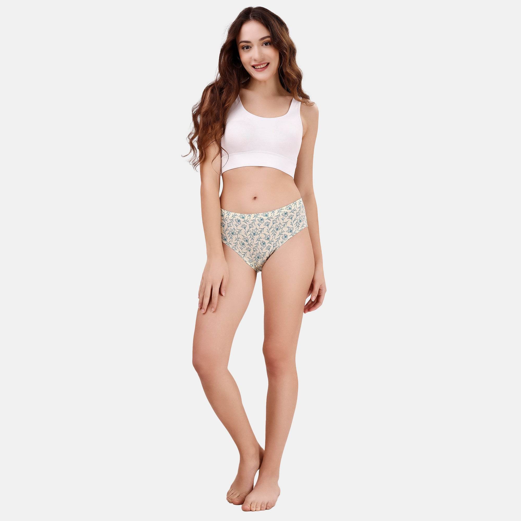 Comfortable High-Rise Full Coverage Printed Cotton Hipster Panties - Pack of 3