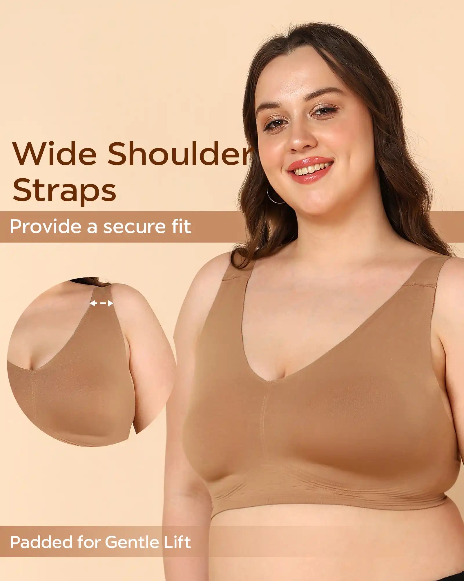 Tweens Invisi-Fit Cotton Fabric Plus-Size Lightly Padded Bra(TW-SB-918)
