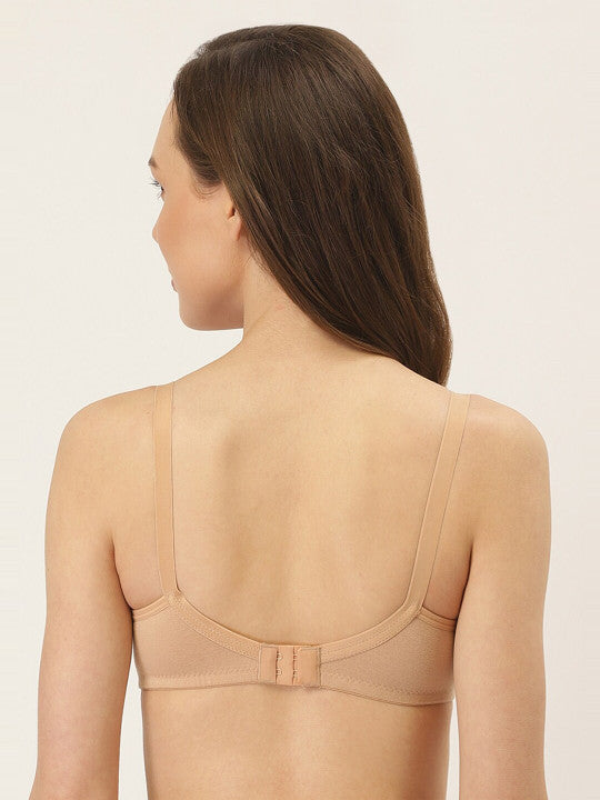 Inner Sense Beige Pack of 3 Solid Non-Wired Non Padded Maternity Bra
