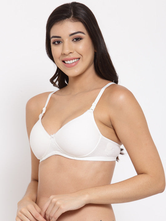 Inner Sense Organic Cotton Antimicrobal Padded t-shirt Bra with an Extender