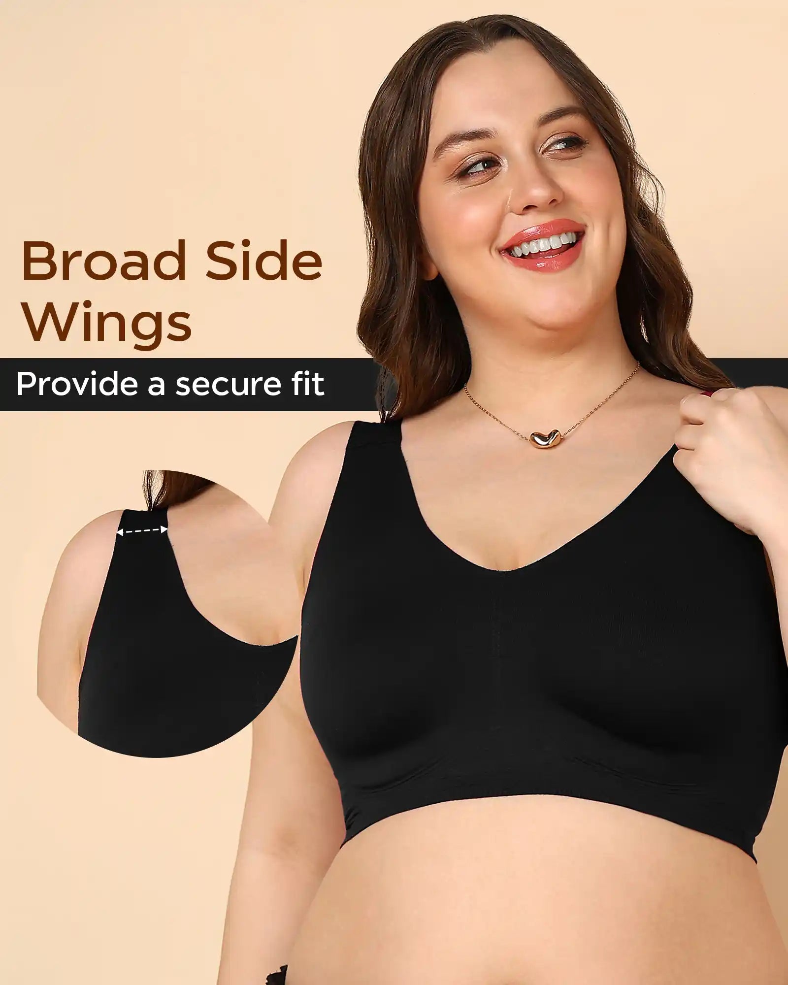 Tweens Non-Padded Cotton Spandex Invisi-Fit Bra (BLACK)