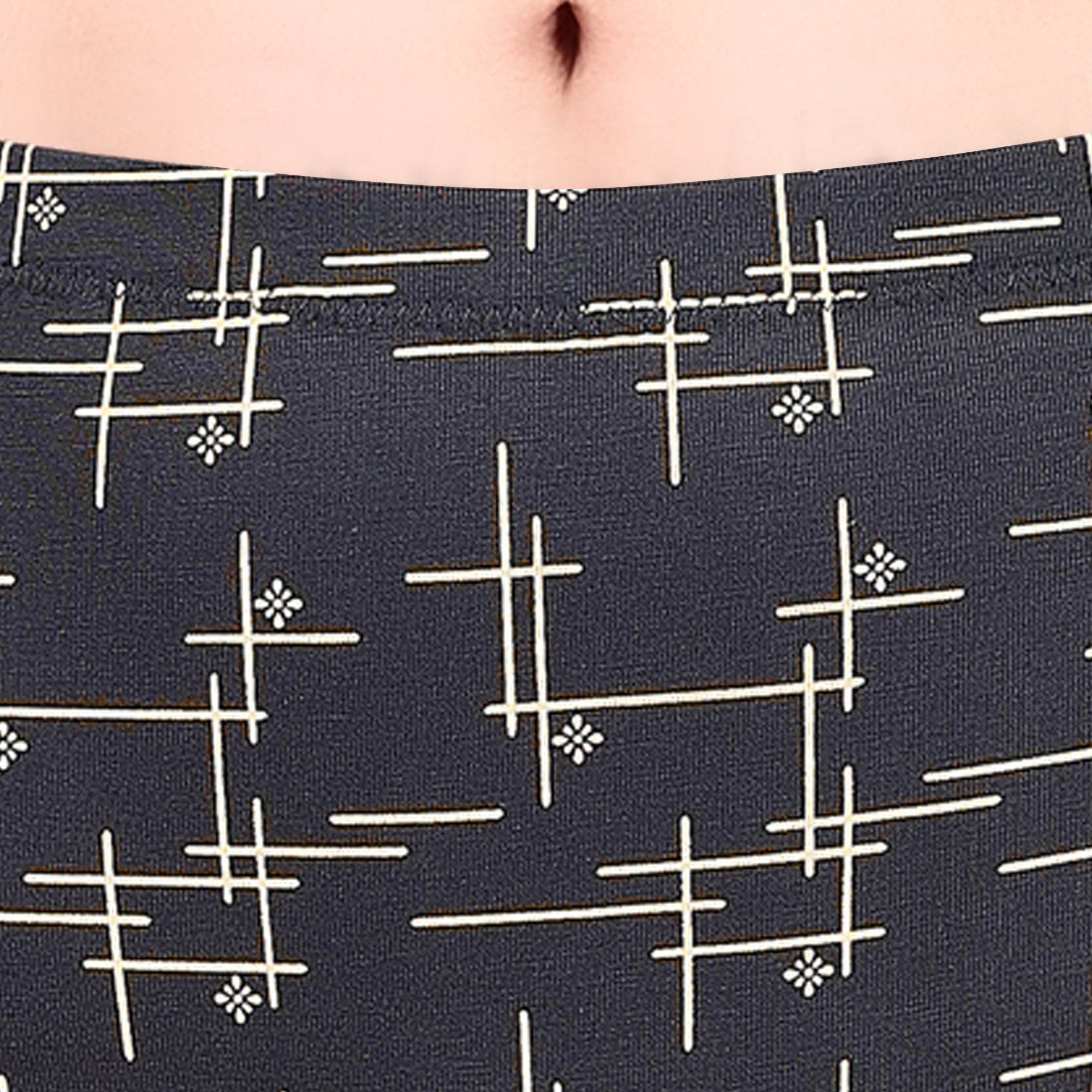 Luxurious High Rise Full Coverage Printed Cotton Spandex Hipster Panty (Pack of 3)