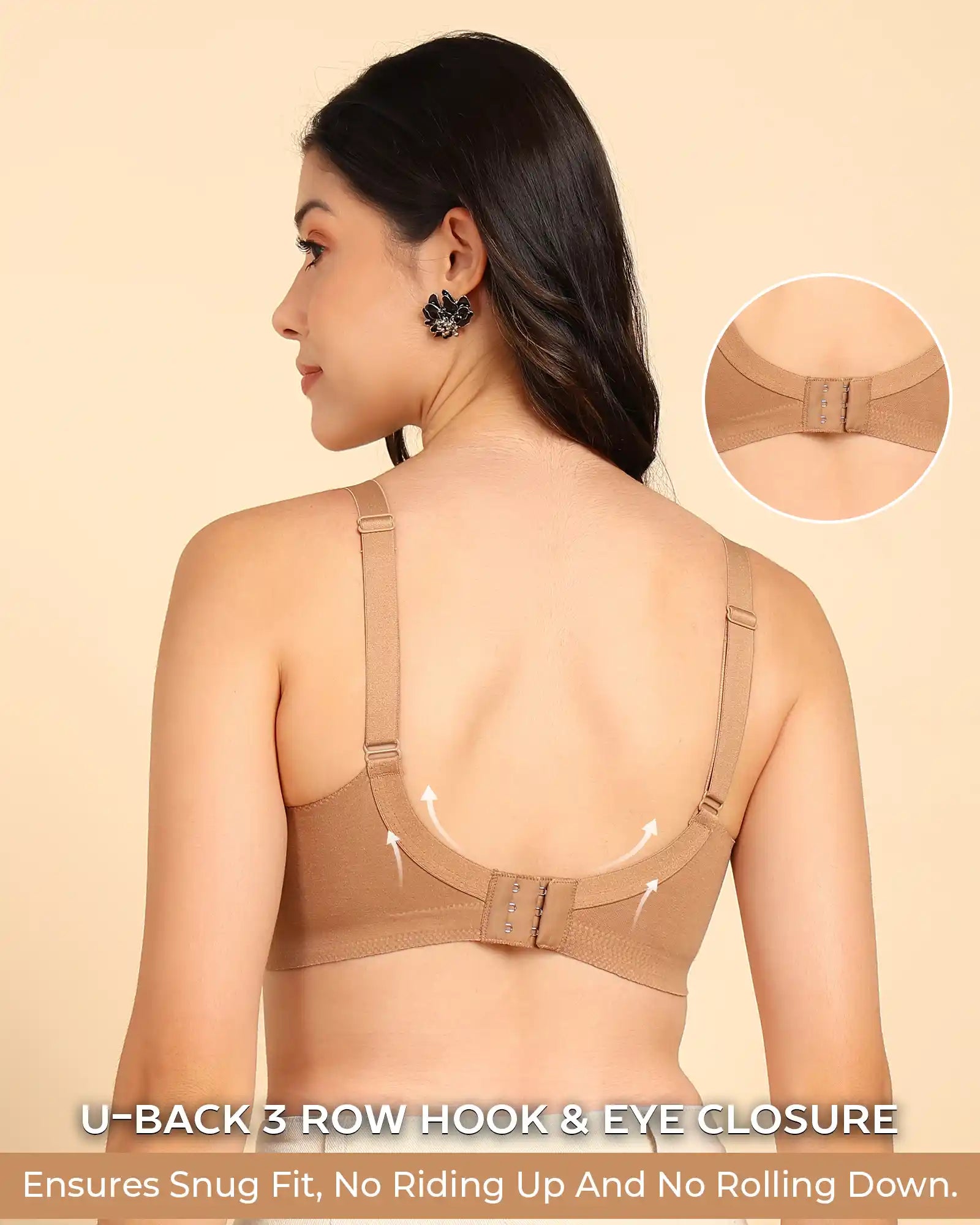 Tweens Invisi-Fit Lightly Padded Cotton Bonded Seamless Minimiser ((TW-SB-9203)