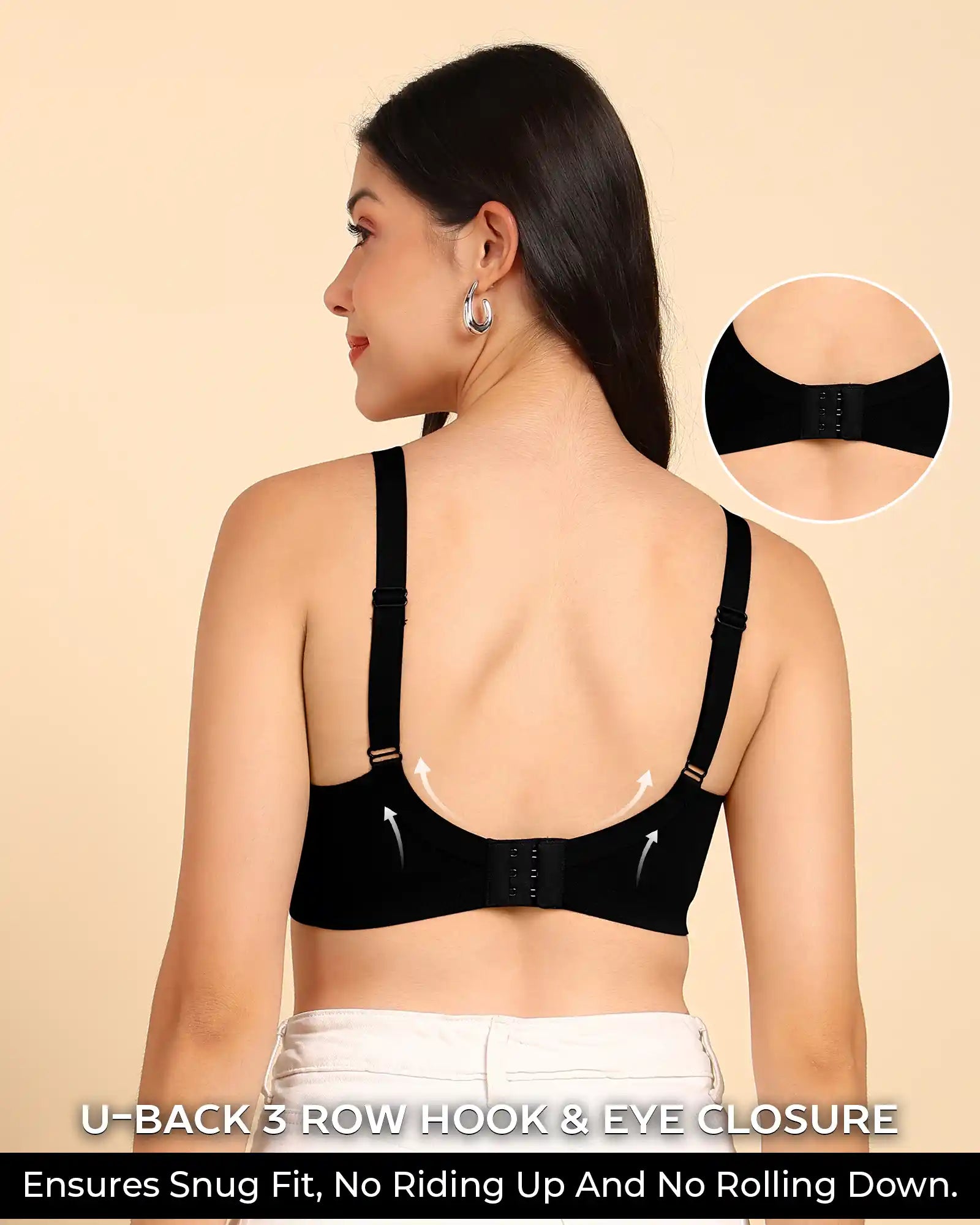 Tweens Invisi-Fit Lightly Padded Cotton Bonded Seamless Minimiser ((TW-SB-9203)