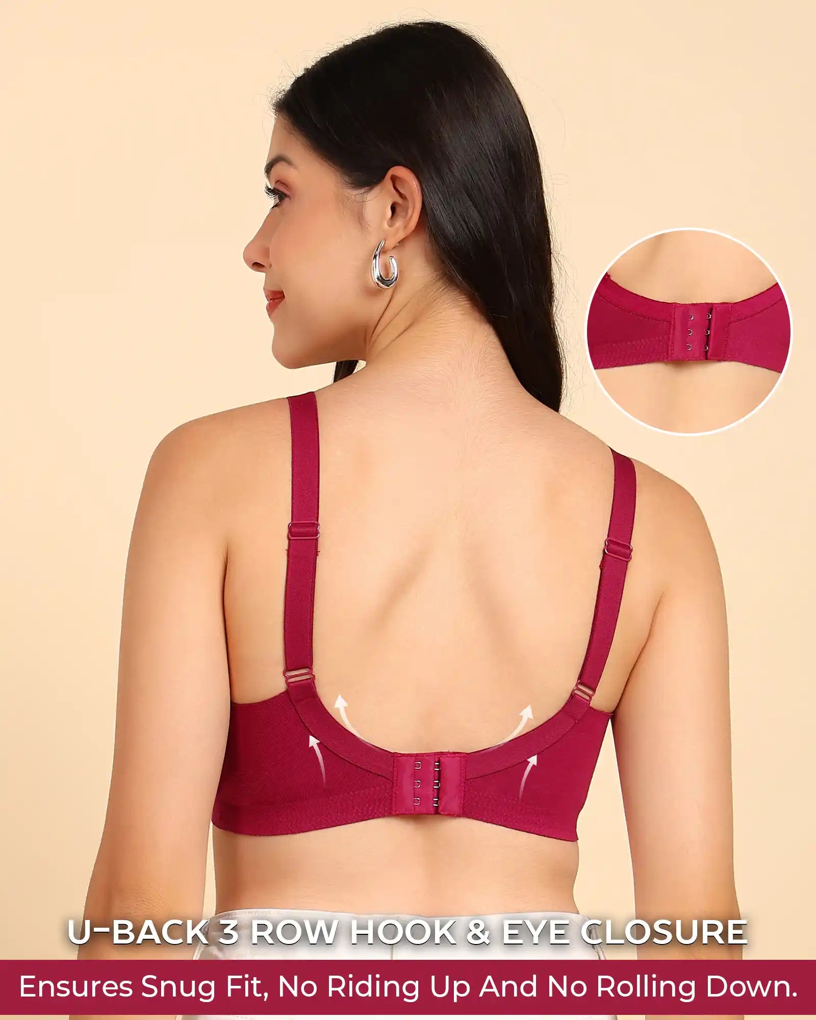 Tweens Invisi-Fit Lightly Padded Cotton Bonded Seamless Minimiser ((TW-SB-9203)