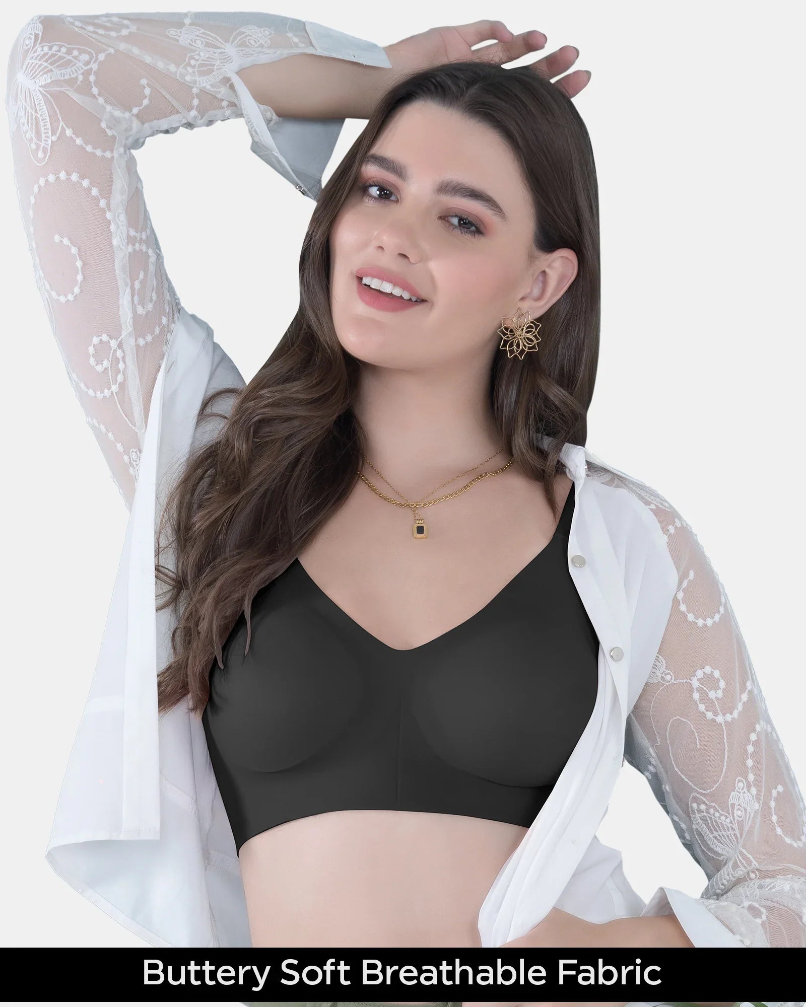 Invisi-Fit :- No Show Seamless Padded Bra (TW-SB-968)