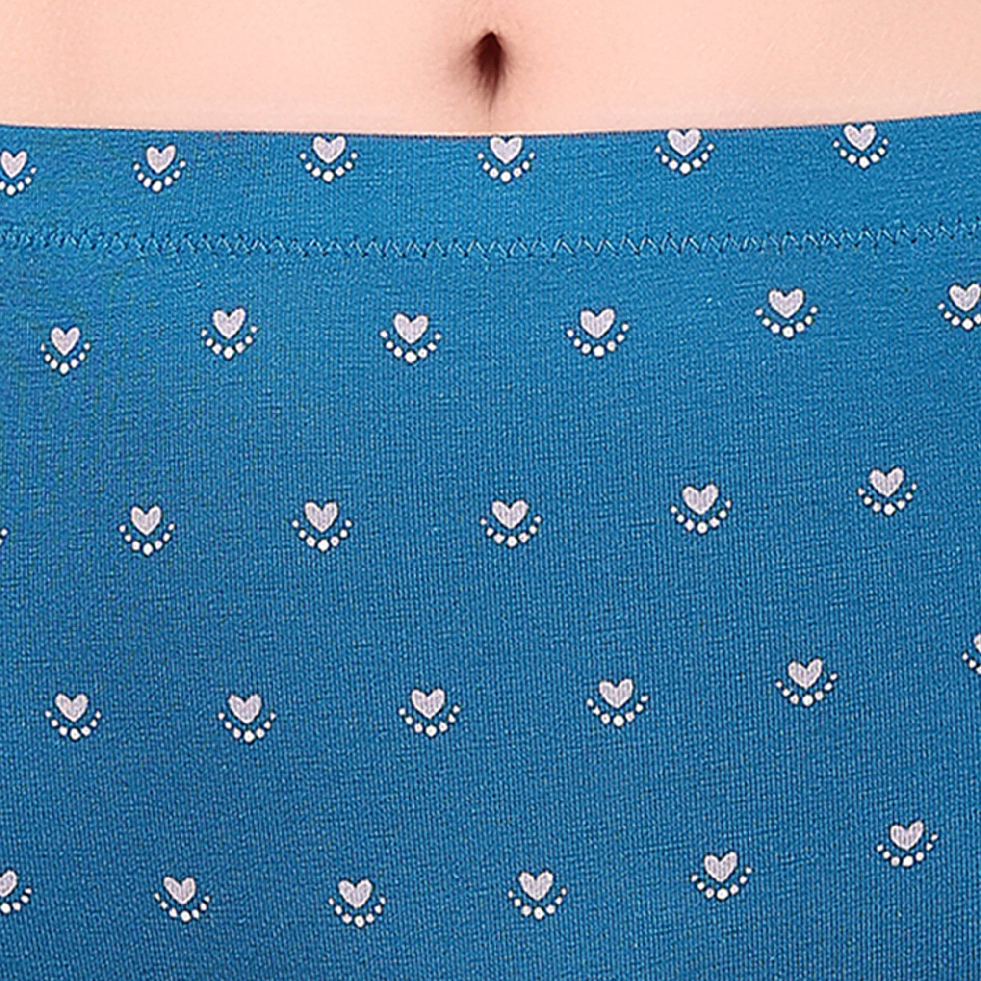 Luxurious High Waist Full Coverage Printed Stretch Cotton Briefs - 3 Pack