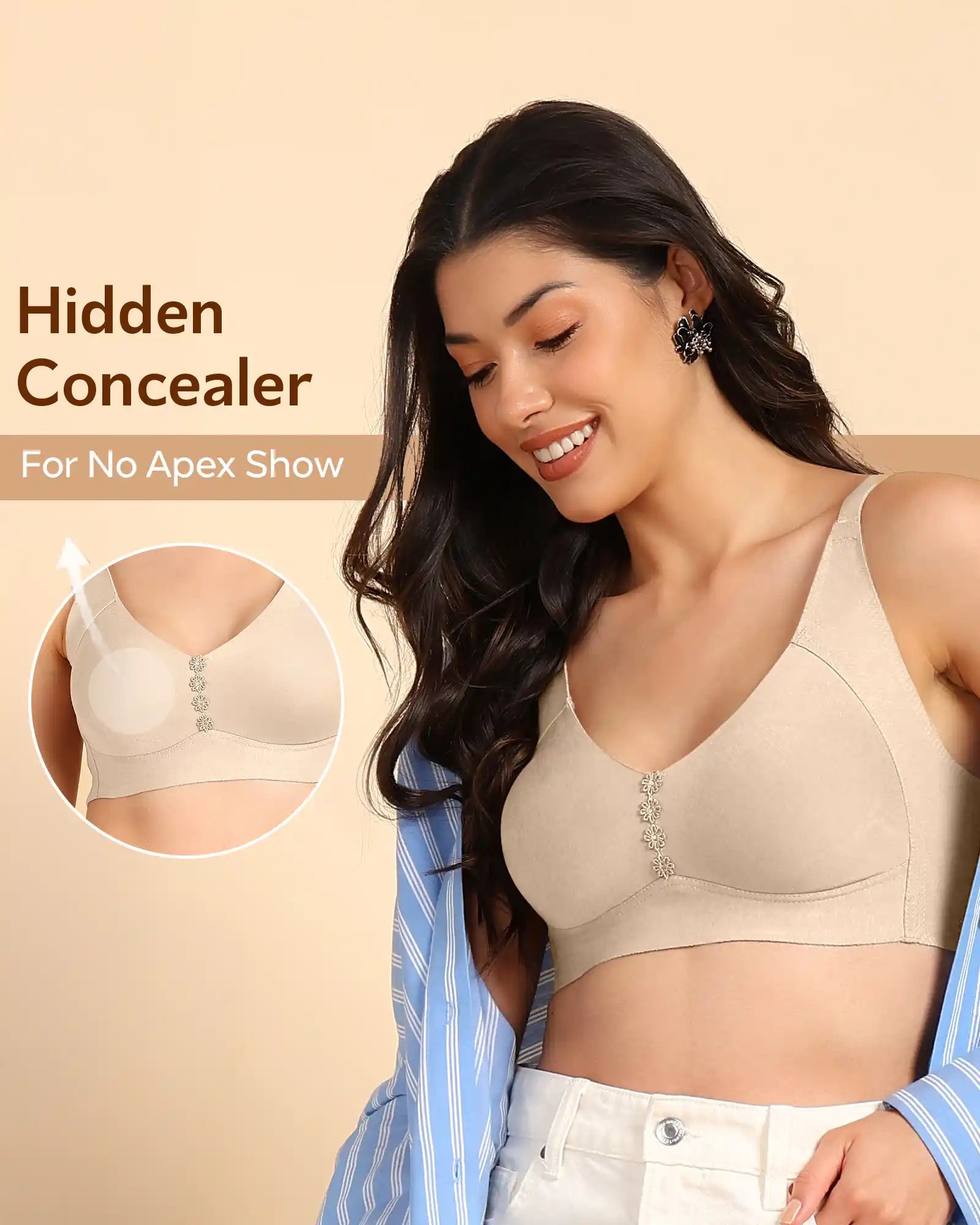 Tweens Invisi-Fit M-Frame Non-Padded Cotton Bonded Seamless Minimiser (TW-SB-9303)