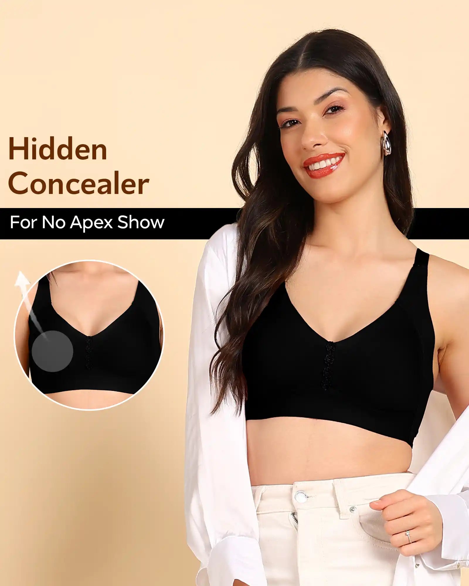 Tweens Invisi-Fit M-Frame Non-Padded Cotton Bonded Seamless Minimiser (TW-SB-9303)