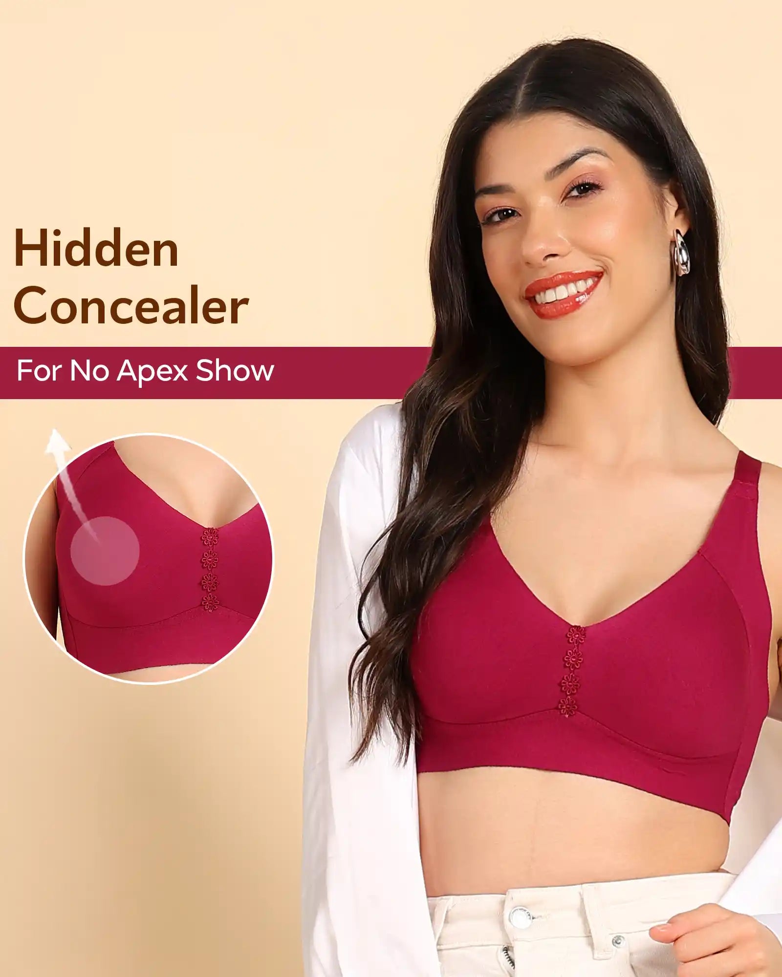 Tweens Invisi-Fit M-Frame Non-Padded Cotton Bonded Seamless Minimiser (TW-SB-9303)