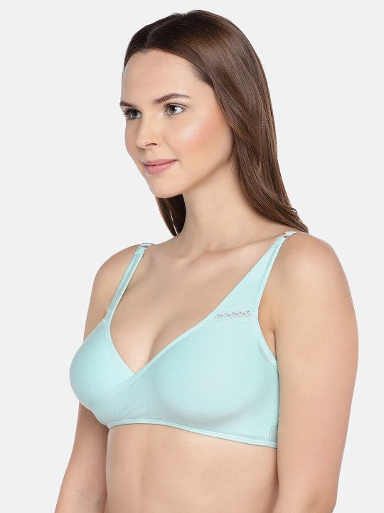 Inner Sense Pack of 3 Assorted Solid Organic Antimicrobial Maternity Bra