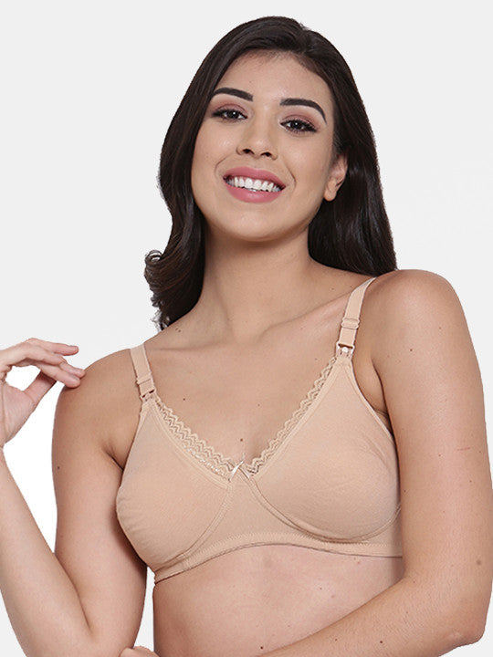 Set of 3 Black & Off White Organic Antimicrobial Maternity Bra