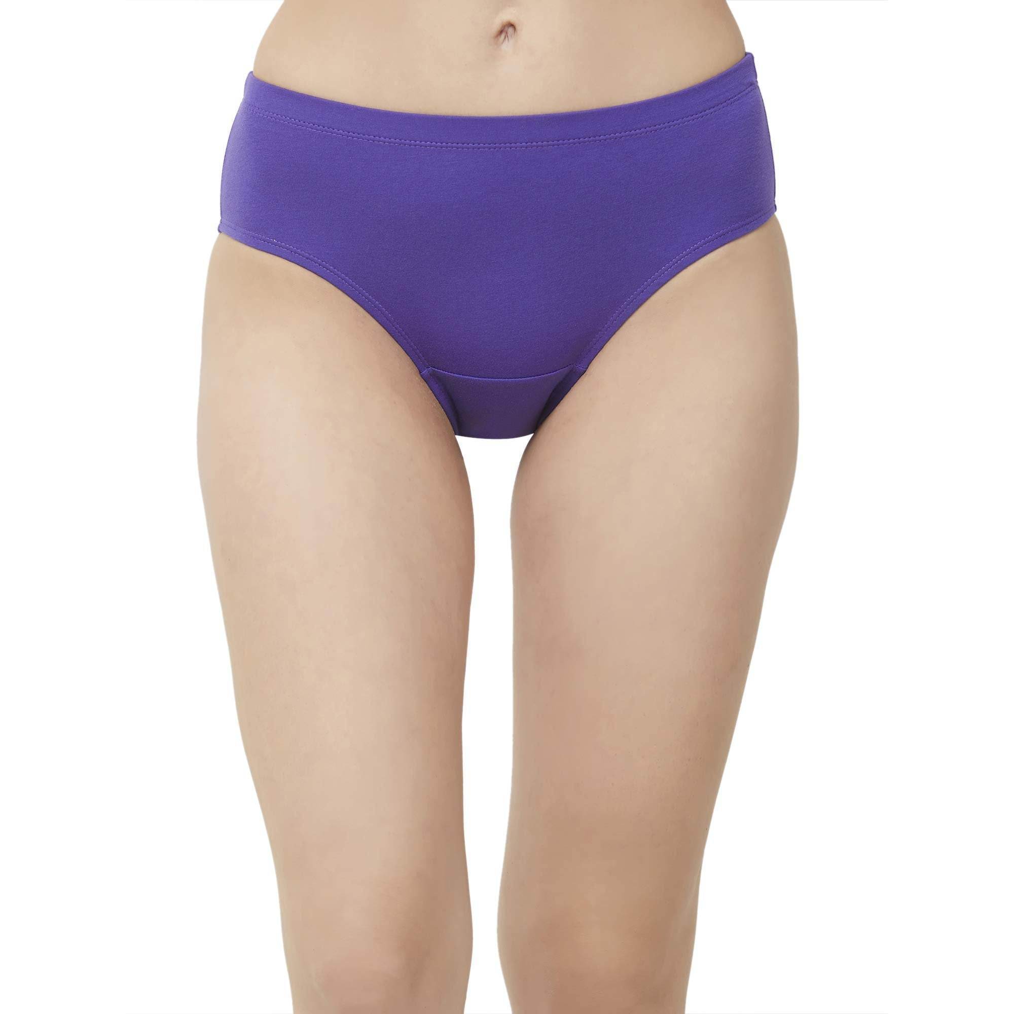 Comfortable High Rise Full Coverage Cotton Stretch Hipster Panty - 3 Pack