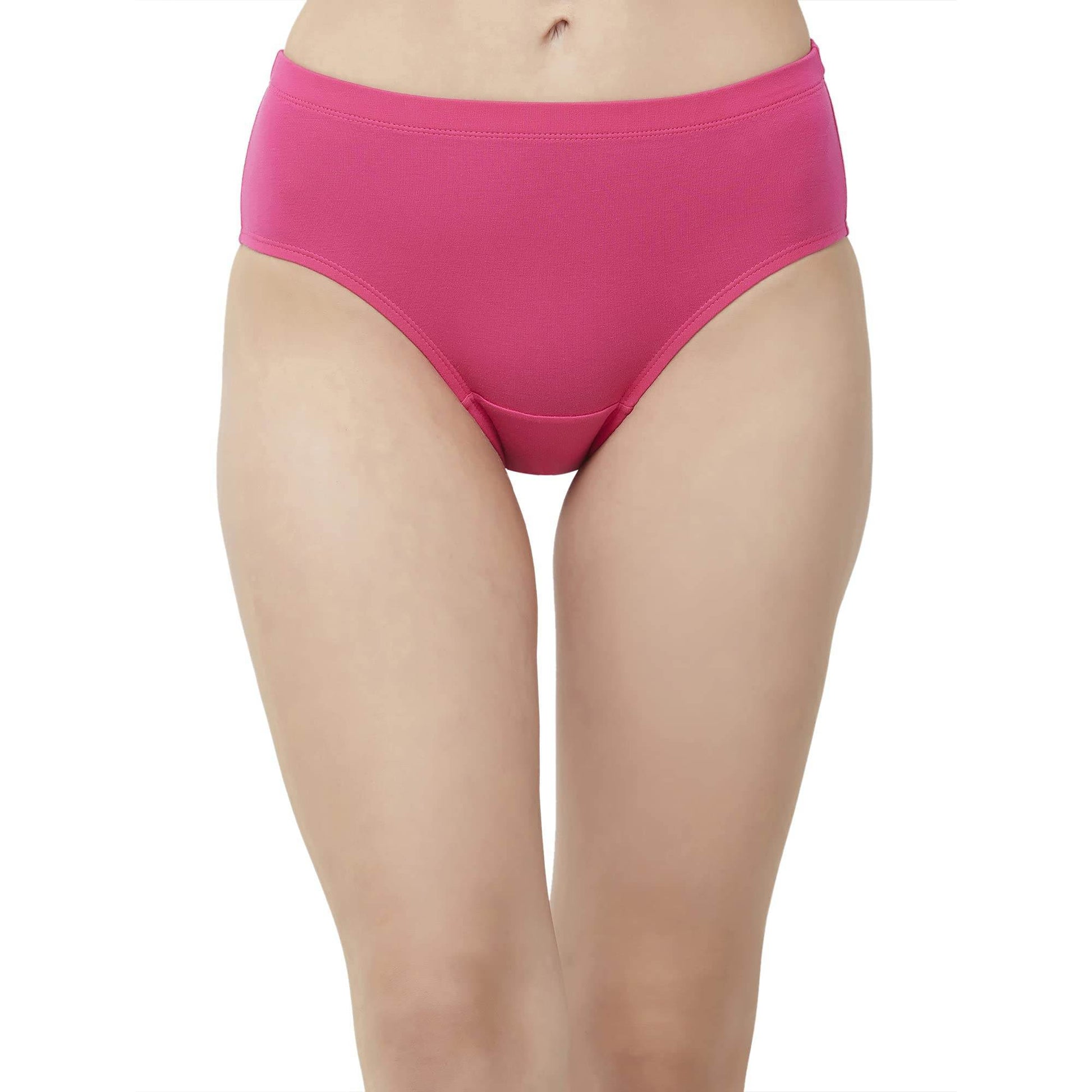 Comfortable High Rise Full Coverage Cotton Stretch Hipster Panty - 3 Pack