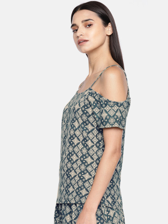 Inner Sense Women Organic Cotton Antimicrobial Sleep PJ Top