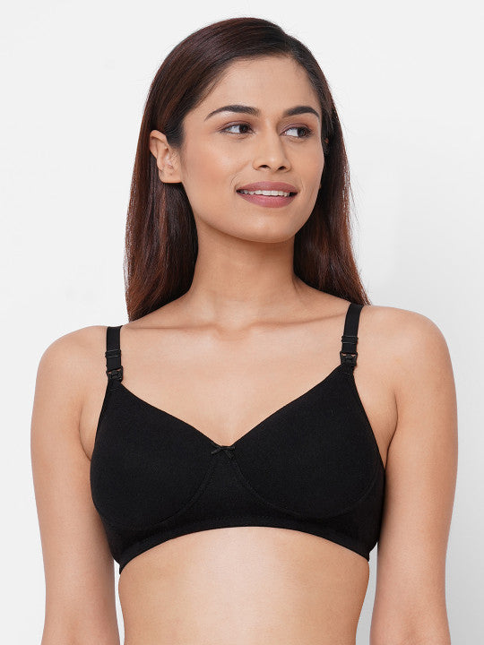 Inner Sense Pack of 3 Solid Non-Wired Lightly Padded Maternity Bras
