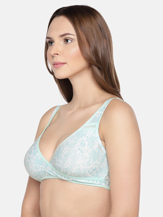 Inner Sense Blue & White Printed Pack of 3 Maternity Bra
