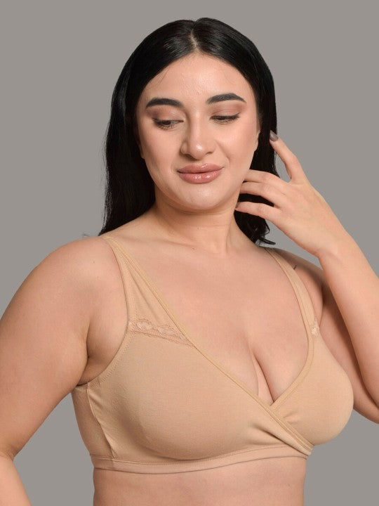 Plus Size Non-Wired Non Padded Anti-Odour & Anti-Microbial Maternity Bra