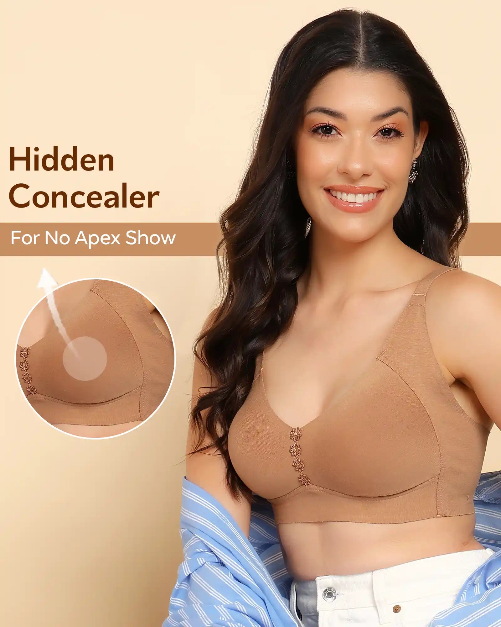 Tweens Invisi-Fit M-Frame Non-Padded Cotton Bonded Seamless Minimiser (TW-SB-9303)