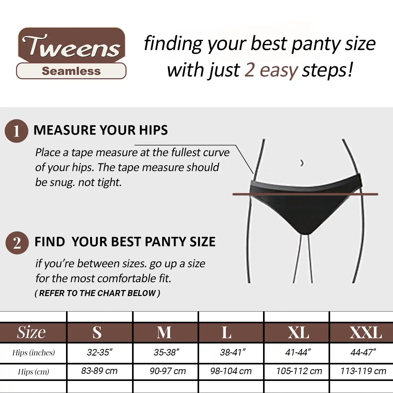Tweens Mid-Hipster Invisipanty (TW-925-2PC)