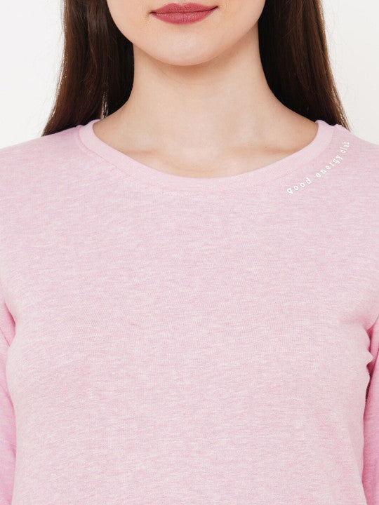 Inner Sense Women Pink Sweatshirt