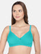 Inner Sense Organic Cotton Antimicrobial Seamless Everyday Bra (Peacock Green) ISB084