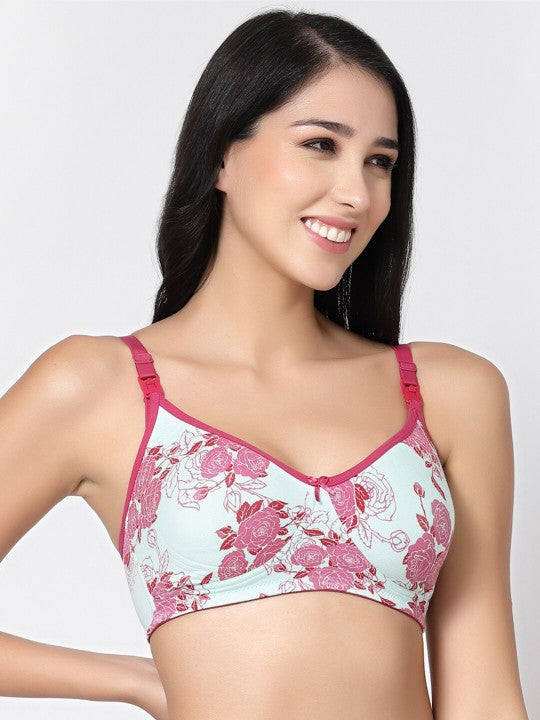 Inner Sense Floral Printed Anti Odour Full Coverage Maternity Bra