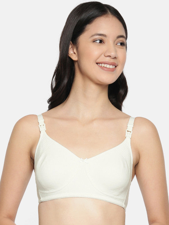 Inner Sense Pack Of 3 Solid Organic Cotton Antimicrobial Maternity Bra