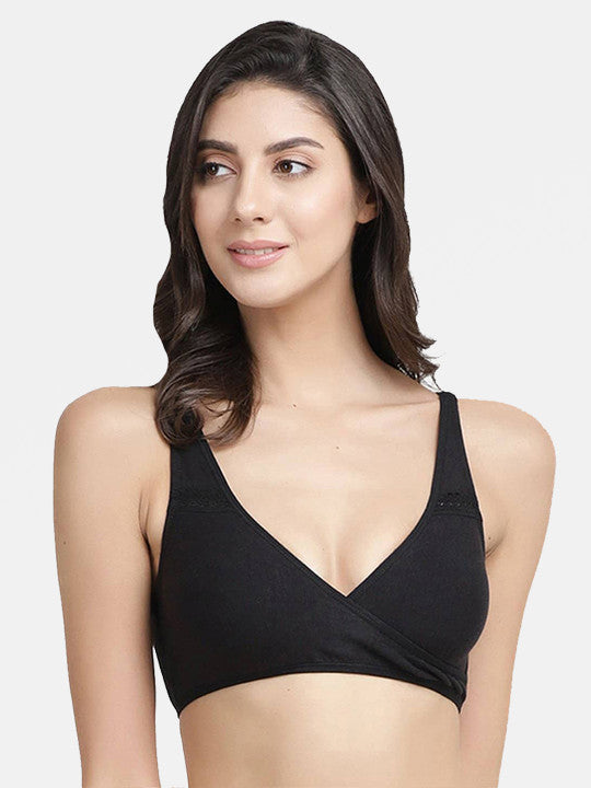 Inner Sense Multicoloured Solid Organic Cotton Maternity Bra