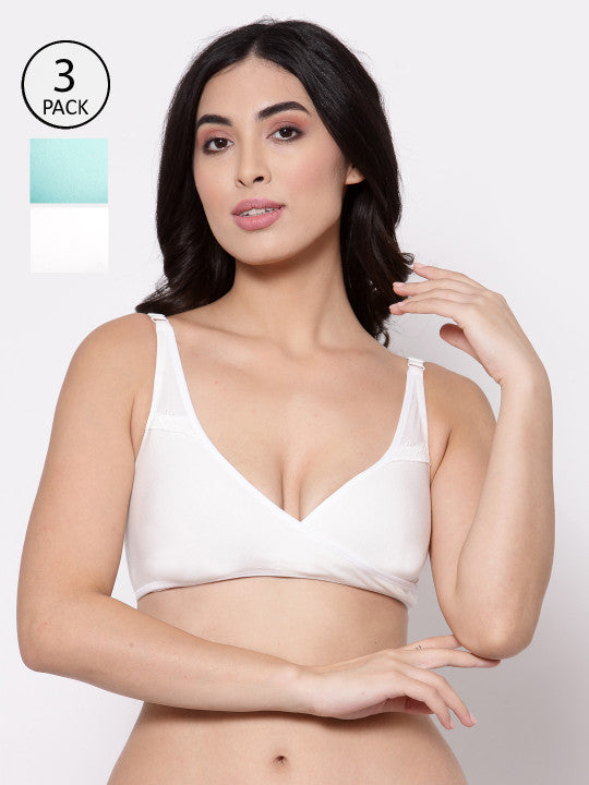 Inner Sense Pack Of 3 Solid Non-Wired Non Padded Maternity Bra IMB007E_7E_7C
