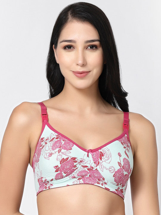 Inner Sense Organic Cotton Antimicrobial Soft Feeding Bra Pack of 2