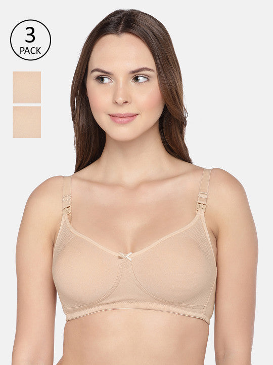 Inner Sense Organic Cotton Antimicrobial Soft feeding Bra(Pack of 3) IMBC005A