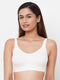 Inner Sense White Solid Organic Antimicrobial Non-Wired Non Padded Everyday Bra ISB097