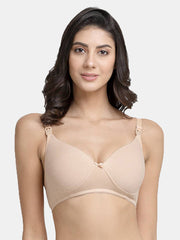 Inner Sense Organic Cotton Antimicrobial Padded Non-Wired Feeding Bra