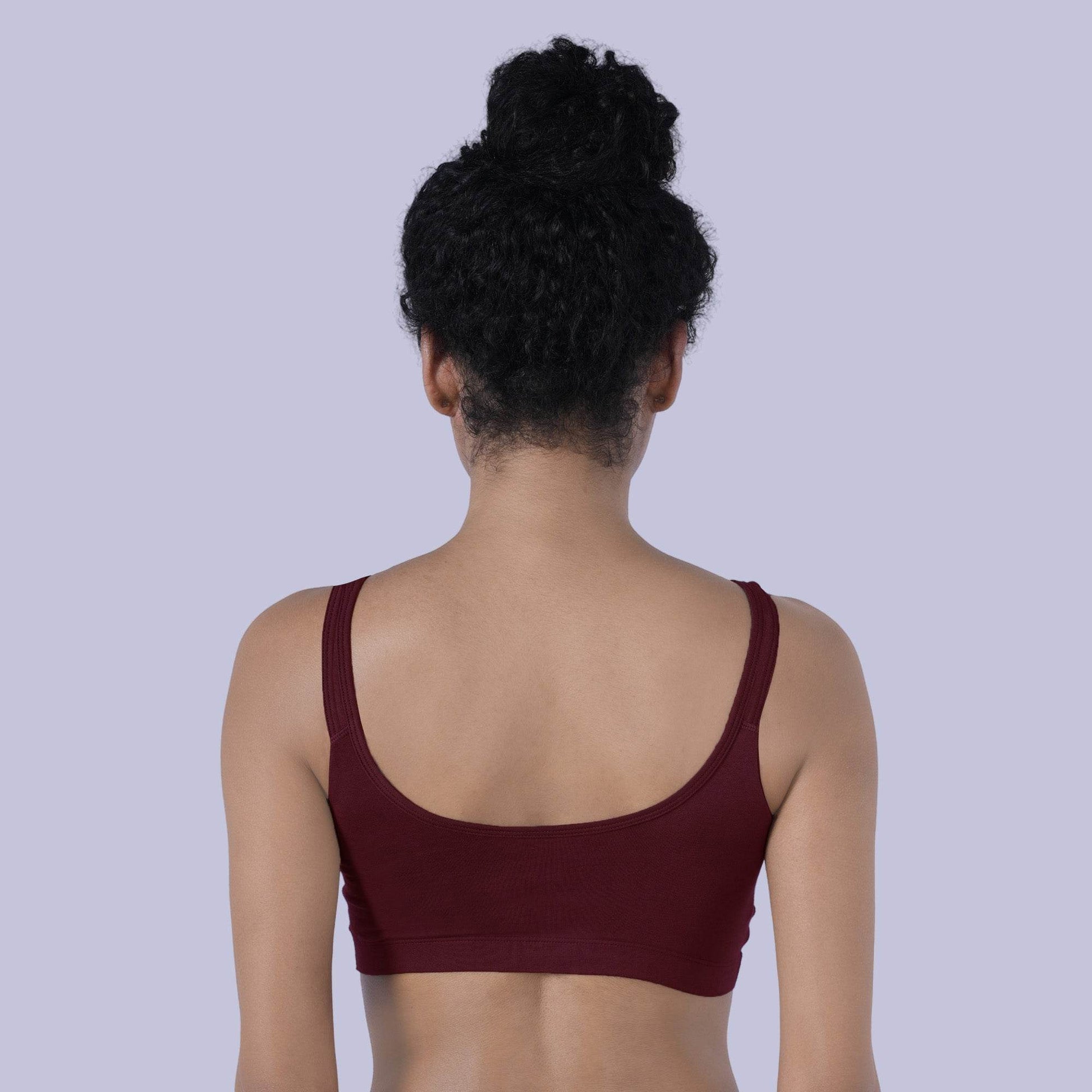ComfortFit Non-Wired, Non-Padded Full Coverage Sports Bra - Low Impact Support for Everyday Wear