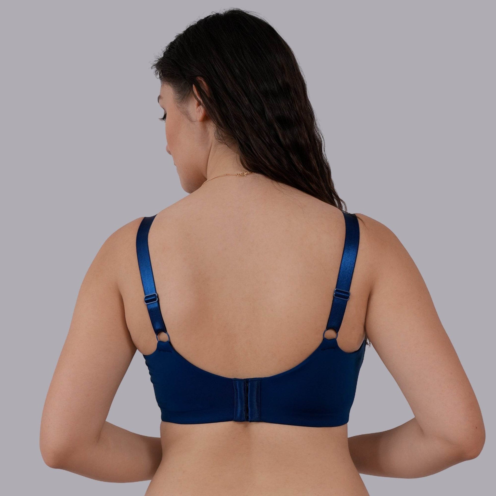 SOIE Women's Non-Padded, Non-Wired Full Coverage Minimizer Lace Bra - Ultimate Comfort & Support