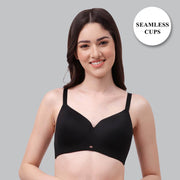 Experience Ultimate Comfort: Full Coverage, Padded, Non-Wired Ultrasoft Seamless Bra for All-Day Support